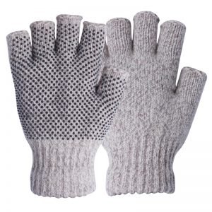 7019 Ragg Wool Fingerless Dotted